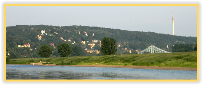 Elbbogen mit Blauem Wunder und Fernsehturm